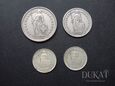 Lot 4 monet Franki: 2 x 1/2, 1 x 1, 1 x 2  - Szwajcaria