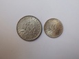 Lot. 2 szt. monet: 50 Centimes 1920 r., 1 Frank 1916 r. - Fancja