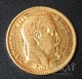 Złota moneta 20 Franków 1862 r. 
