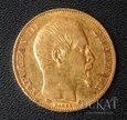 Złota moneta 20 Franków 1856 r. 