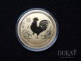 Złota moneta 100 Dolarów 2017 r. - Rok Koguta - Australia - 1 Oz Au