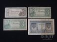 4 banknoty: 1 Rubel 1898 r., 1 Rubel 1938 r., 2 x 3 Ruble 1938 r.