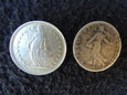 Lot. 2 monet 1/2 franka 1958