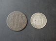 Lot 2 szt. monet: 1 Peseta 1904 r. + 8 Maravedi 1844 r. 