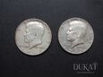 Lot 2 szt. srebrnych monet 1/2 dolara 1964 r., 1967 r. - USA