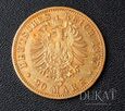  Złota moneta 20 Marek 1877 r. 