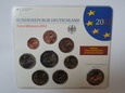 Bankowy komplet monet euro od 1 eurocent do 2 euro Niemcy 2012 rok.