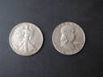 Lot 2 szt. monet 1/2 dolara 1942 r., 1963 r. - USA