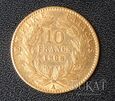 Złota moneta 10 Franków 1868 r. 