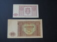 Banknoty: 1 złoty 1946 r. + 10 złotych 1946 r. - Polska - II RP