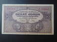 Banknot 10 korun Ceskoslovenskych 1927 rok.