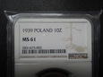 Moneta 10 złotych  1939 rok - Józef Piłsudski