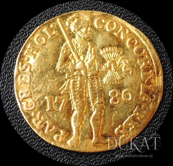  Złota moneta 1 Dukat 1780 r. - Utrecht - Niderlandy