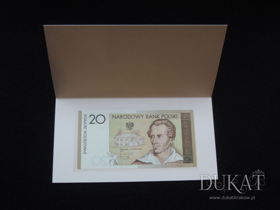 Banknot 20 zł Juliusz Słowacki - 2009 rok - Polska - III RP