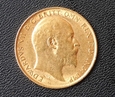  Złota moneta 1 / 2 Funta ( 1 / 2 Suwerena ) 1907 r. - Edward VII 