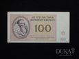 Banknot 100 Koron 1943 r. - Getto Teresin w Czechach