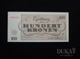 Banknot 100 Koron 1943 r. - Getto Teresin w Czechach