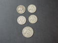 Lot 5 szt. srebrnych monet: 4 x 2,5 + 1 x 5 Escudo - Portugalia