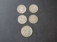 Lot 5 szt. srebrnych monet: 4 x 2,5 + 1 x 5 Escudo - Portugalia