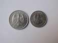 Lot. 2 szt. monet: 50 Fenigów 1929 A, 1 Marka 1934 A