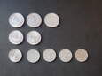 Lot 10 szt. monet: 50 Pfennig, 1 Marka, 2 Marki