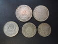 Lot. 5 srebrnych monet  - Maroco.