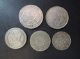 Lot. 5 srebrnych monet  - Maroco.