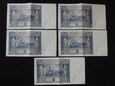  5 x Banknot 20 złotych 1936 r. - Polska - II RP - kolejne numery