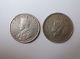 Lot 2 x One Rupee 1919, 1942 rok - India