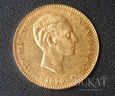 Złota moneta 25 Peset / Pesetów 1879 r. - Alfonso XII - Hiszpania. 