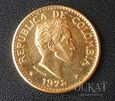  Złota moneta 5 Peso / Pesos 1925 r. - Kolumbia - super stan