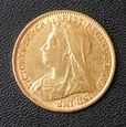  Złota moneta 1 / 2 Funta ( 1 / 2 Suwerena ) 1900 r. - Victoria