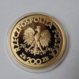 Złota moneta 200 zł. -  20-lecie NSZZ Solidarność - 2000 rok