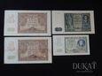 4 banknoty: 5 zł 1941 r., 50 zł 1941 r., 2 x 100 zł 1940 r.