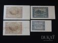 4 banknoty: 5 zł 1941 r., 50 zł 1941 r., 2 x 100 zł 1940 r.
