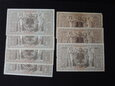 Banknoty: 7 x 1000 Marek 1910 r. + 1 x 100 Marek 1908 r. 