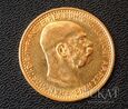 Złota moneta 10 Koron 1909 r. - typ: ST. SCHWARTZ - Austria