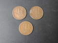 Lot 3 szt. monet 2 grosze 1936, 1937, 1938 - Polska - II RP