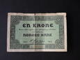 Banknot 1 Krone / 1 Korona / En Krone 1917 r. - Norwegia