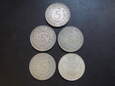 Lot. 5 sztuk monet 5 Marek - różne roczniki.
