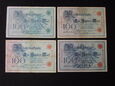 Banknoty: 2 x 100 Marek 1903 r. + 2 x 100 Marek 1908 r. - Niemcy 