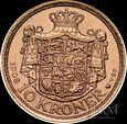Złota moneta 10 Koron / Kroner  1908 rok - Fryderyk VIII - Dania
