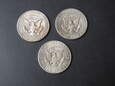 Lot 3 szt. srebrnych monet 1/2 dolara 1964 r. - USA - Kennedy