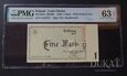  Banknot 1 Marka 1940 r. - Polska - Getto Łódź - PMG 63 EPQ