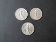 Lot 3 szt. monet 50 Centimes 1916, 1917, 1918 r. - Francja