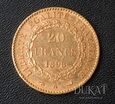 Złota moneta 20 Franków 1898 r. 