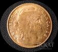 Złota moneta 10 Franków 1912 r. - Marianna / Kogut - Francja