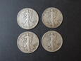 Lot 4 szt. srebrnych monet 1/2 dolara 1939 r., 1942 r. - USA