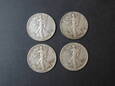 Lot 4 szt. srebrnych monet 1/2 dolara 1939 r., 1942 r. - USA
