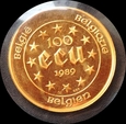 Moneta 100 ECU 1989 r. - Maria Teresa - 1 uncja złota 999